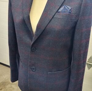 Isaac Mizrahi Boys Plaid 2 Button Blazer Size 14